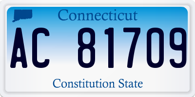 CT license plate AC81709