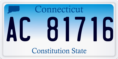 CT license plate AC81716