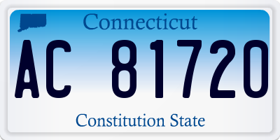 CT license plate AC81720