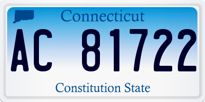 CT license plate AC81722