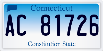 CT license plate AC81726