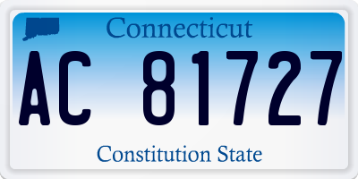 CT license plate AC81727