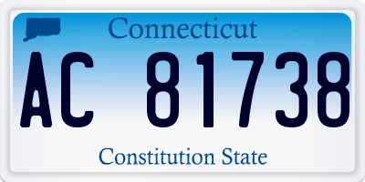 CT license plate AC81738