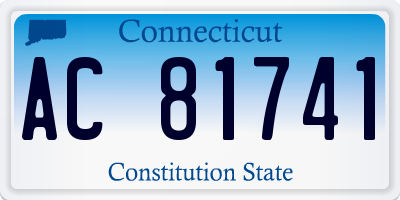 CT license plate AC81741