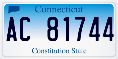 CT license plate AC81744