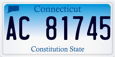 CT license plate AC81745