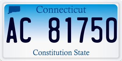 CT license plate AC81750