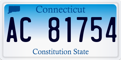 CT license plate AC81754