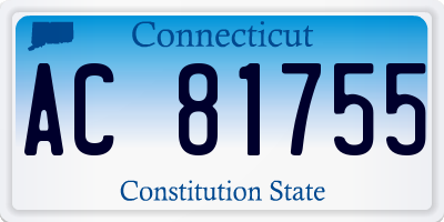 CT license plate AC81755