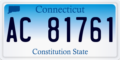CT license plate AC81761