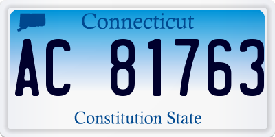 CT license plate AC81763
