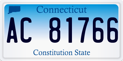 CT license plate AC81766
