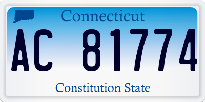 CT license plate AC81774