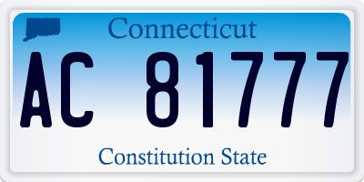 CT license plate AC81777