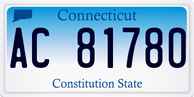CT license plate AC81780