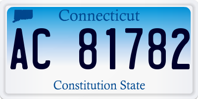 CT license plate AC81782