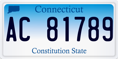 CT license plate AC81789