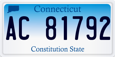 CT license plate AC81792