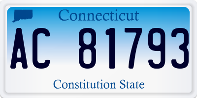 CT license plate AC81793