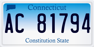 CT license plate AC81794