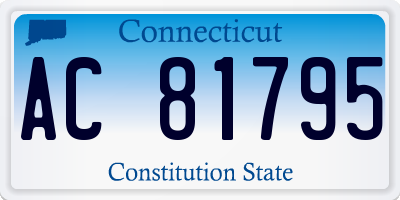 CT license plate AC81795