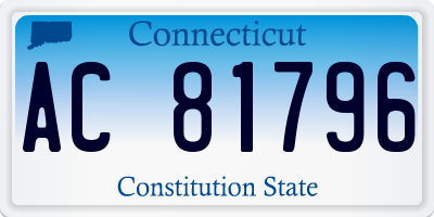 CT license plate AC81796