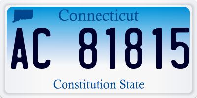 CT license plate AC81815