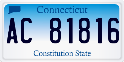 CT license plate AC81816