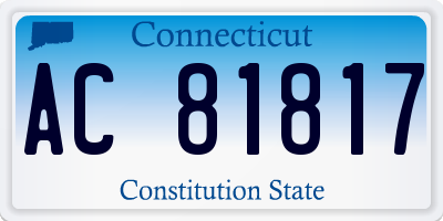 CT license plate AC81817