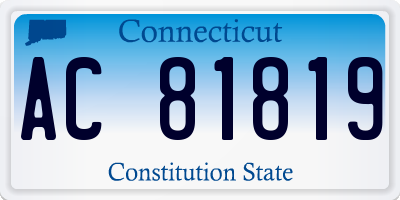 CT license plate AC81819