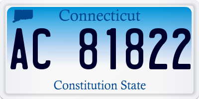 CT license plate AC81822