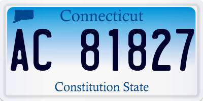 CT license plate AC81827