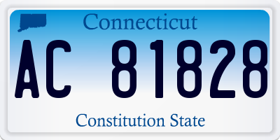 CT license plate AC81828