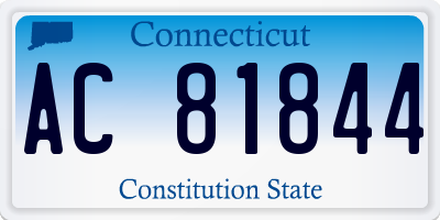 CT license plate AC81844