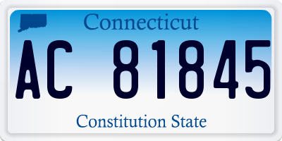 CT license plate AC81845