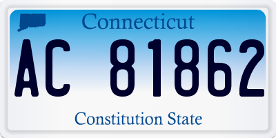 CT license plate AC81862