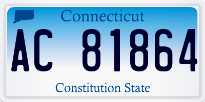 CT license plate AC81864