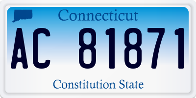 CT license plate AC81871