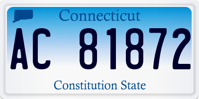 CT license plate AC81872