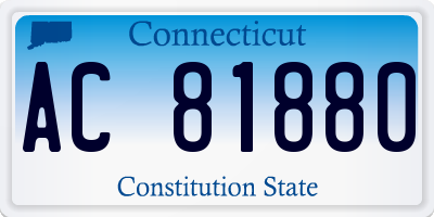 CT license plate AC81880