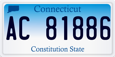 CT license plate AC81886