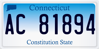CT license plate AC81894