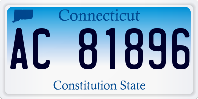 CT license plate AC81896