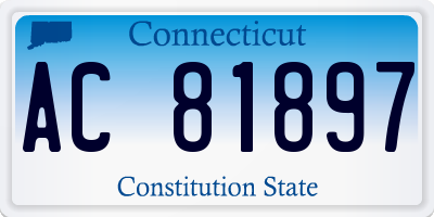 CT license plate AC81897