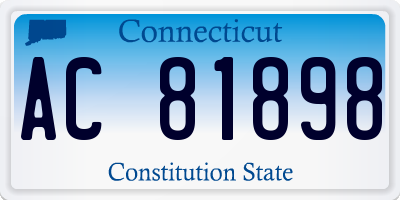 CT license plate AC81898