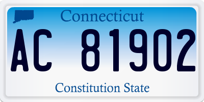 CT license plate AC81902