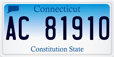 CT license plate AC81910