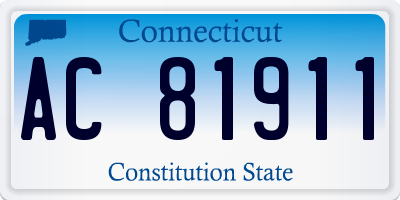 CT license plate AC81911