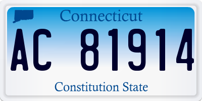 CT license plate AC81914