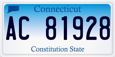 CT license plate AC81928